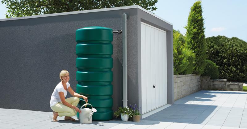 CLASSICO zöld fali esővízgyűjtő, 1.300 L