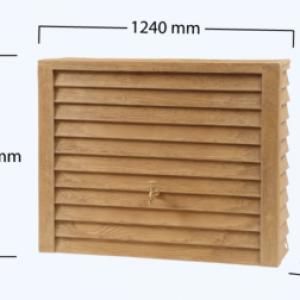 WOODY - Világos fa színű fali esővízgyűjtő, 350 L