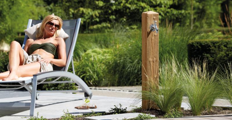 Kerti csap, vízkútállvány világos fa