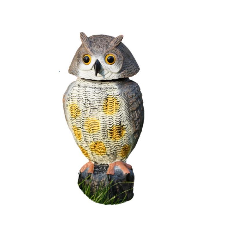 Madárriasztó bagoly, mozgó fejjel