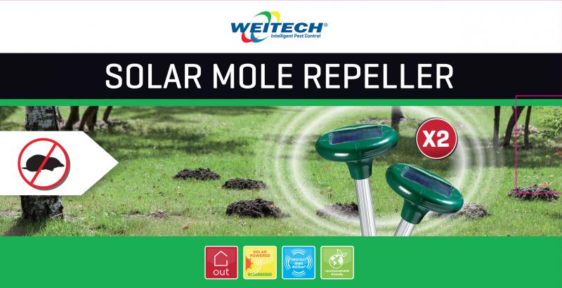 Napelemes mini vakondriasztó 2 db-os szett