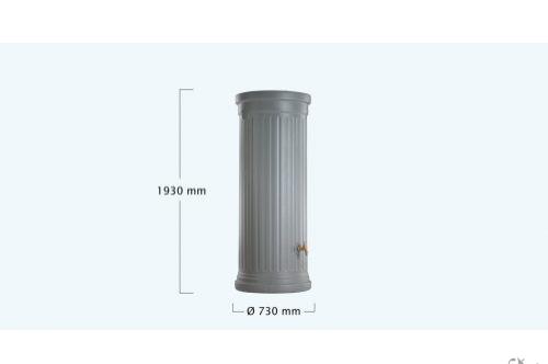 OSZLOPOS szürke színű esővízgyűjtő, 500 L