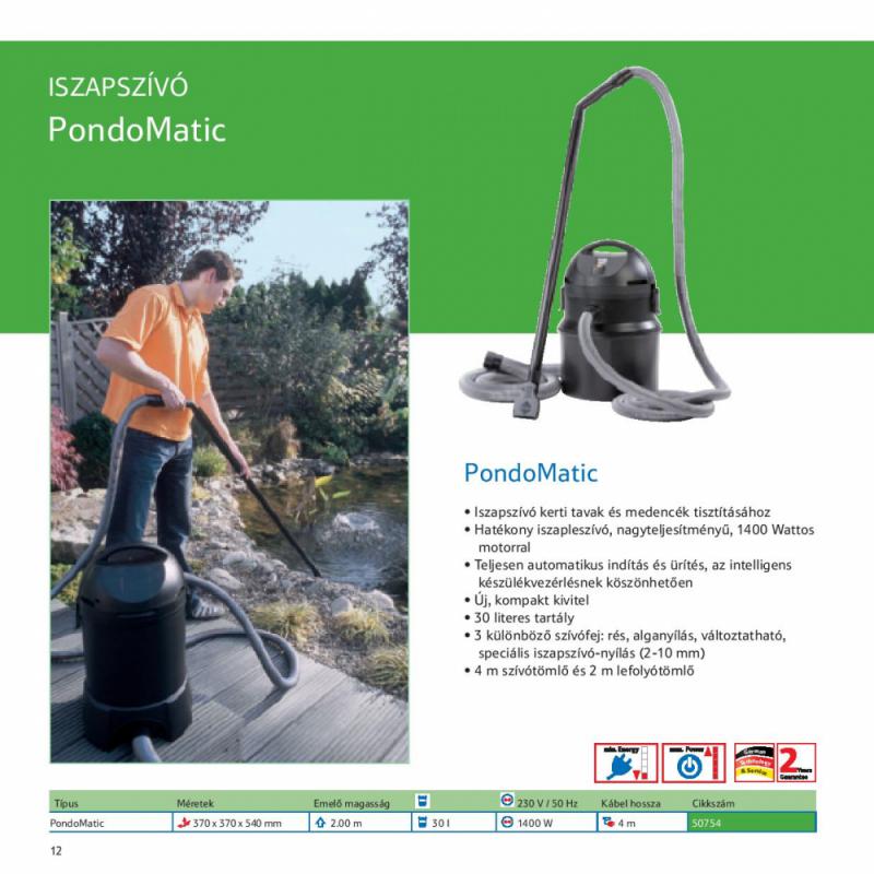 Pontec PondoMatic Tóporszívó