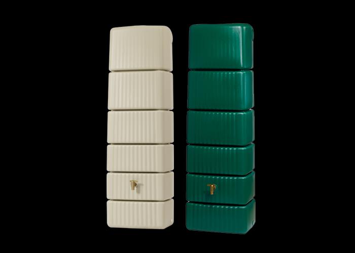 SLIM világos homok színű fali esővízgyűjtő, 300 L