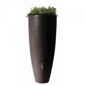 2IN1 mokka színű esővízgyűjtő növénytartóval, 300 L