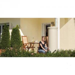 OSZLOPOS homok színű esővízgyűjtő, 2000 L