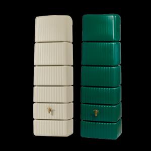 SLIM zöld színű fali esővízgyűjtő, 300 L