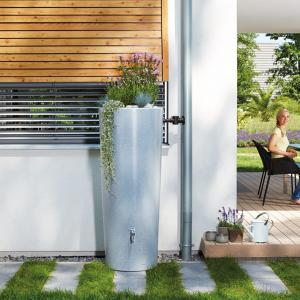 STONE 2in1 ezüst színű esővízgyűjtő, 350 L