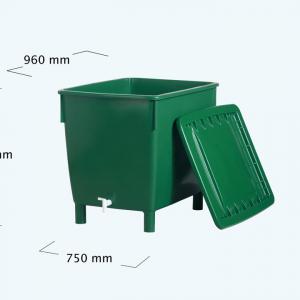 SZÖGLETES Erősített zöld esővízgyűjtő, 400 L