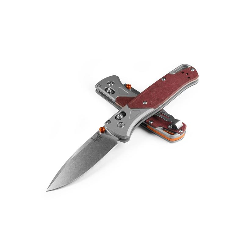 Benchmade BUGOUT 535-09 GRAY ALUMINIUM / REDSTONE RICHLITE
