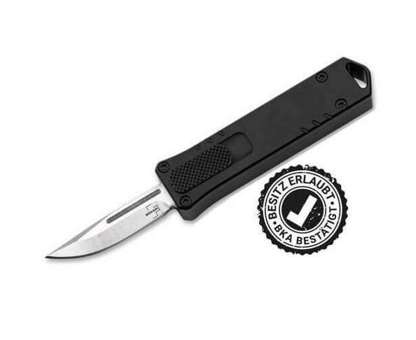 Böker Plus Micro USB OTF fekete automata zsebkés