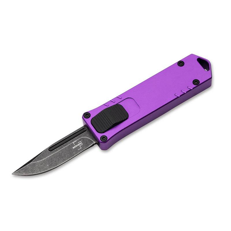 Böker Plus USB OTF Purple automata zsebkés
