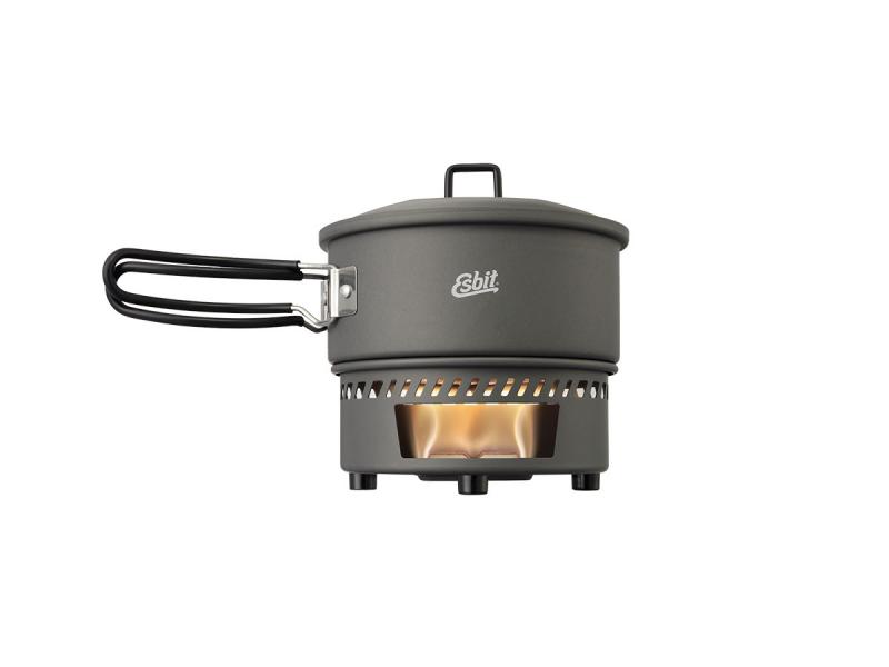 Esbit COOKSET FOR SOLID FUEL 1000ml Hard Anodized Aluminum
