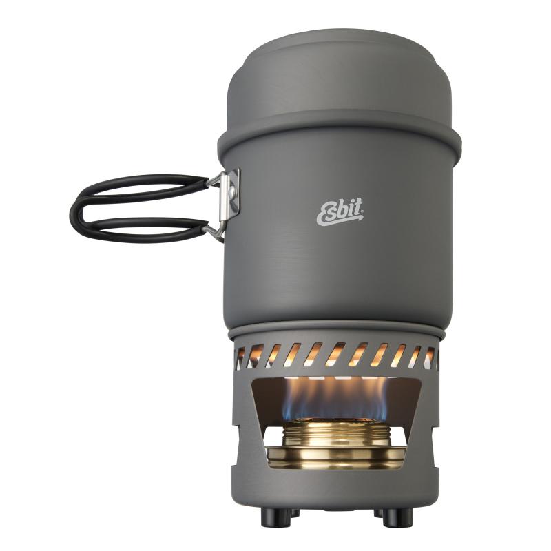Esbit főzőszett W/ALCOHOL BURNER 985ml & 470ml Hard Anodized Aluminum