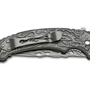 Böker Magnum Grey Flaming Skull zsebkés