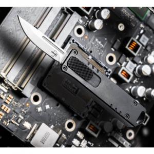 Böker Plus Micro USB OTF fekete automata zsebkés