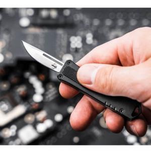 Böker Plus Micro USB OTF fekete automata zsebkés