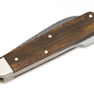 Böker Solingen Hunters Knife Mono Damascus Curly Birch Brown zsebkés