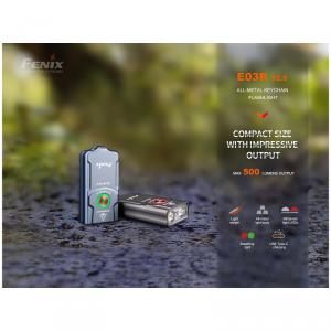 Fenix Light elemlámpa E03R V2.0 LED 500 lumen Blue