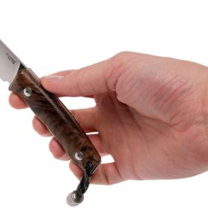 Lionsteel  M1 diófa markolatú vadászkés, outdoor kés