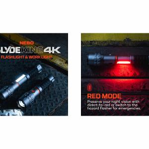 Nebo Slyde King 4K Zseblámpa - Fekete/Ezüst 4000 Lumen LED