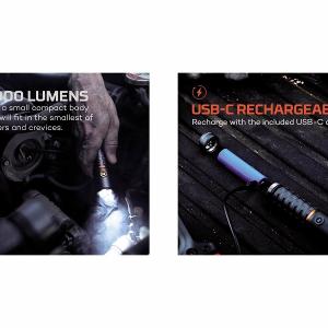 NEBO TORCHY 2K Black Line Zseblámpa 2000 Lumens LED (USB C)