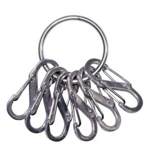 Nite Ize S-Biner 6 db karabiner kulcskarikán, ezüst színű