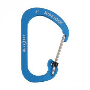 Nite Ize Slidelock #4 reteszelhető alumínium karabiner, kék