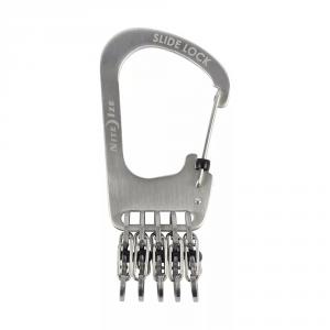 Nite Ize Slidelock KeyRack reteszelhető acél kulcstartó 5db Microlock karabinerrel