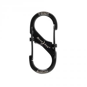 Nite Ize Slidelock S-Biner #2 karabiner, stainless fekete