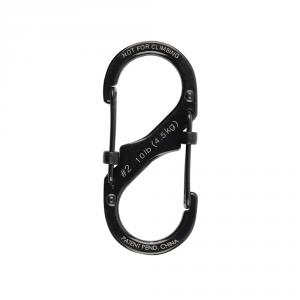 Nite Ize Slidelock S-Biner #2 karabiner, stainless fekete