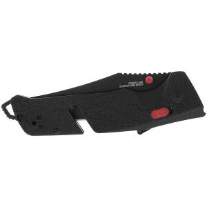SOG Trident AT - Black & Red Serrated zsebkés