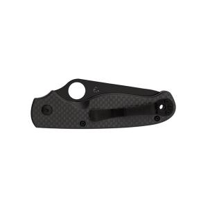 Spyderco BUTTONUP CARBON FIBER PLAIN BLACK BLADE