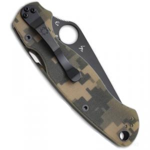 Spyderco PARA MILITARY 2 G-10 DIGITAL CAMO BLACK BLADE