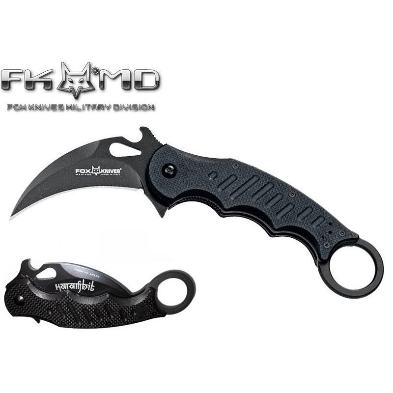 Fox MD G10 Black karambit zsebkés