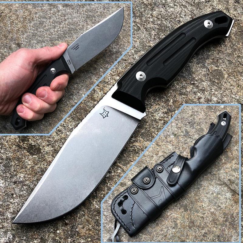 Fox Octopus Vulgaris Black G10 outdoor kés