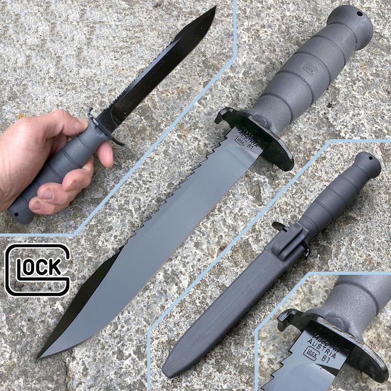 Glock 81 taktikai kés bajonett, Grey , fűrészes