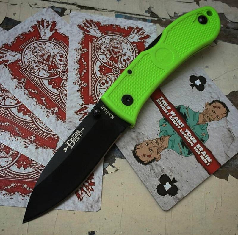 Ka-Bar Dozier Folding Hunter Zombie Green zsebkés