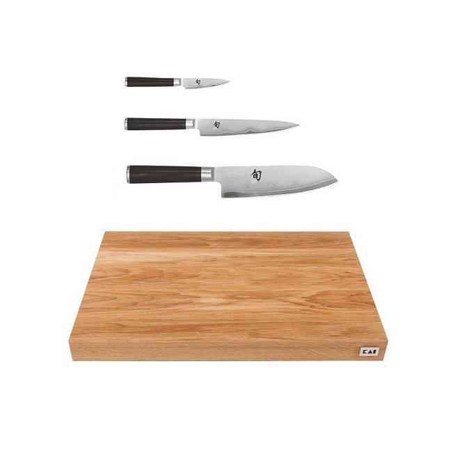 Kai Shun Classic kés szett vágódeszkával