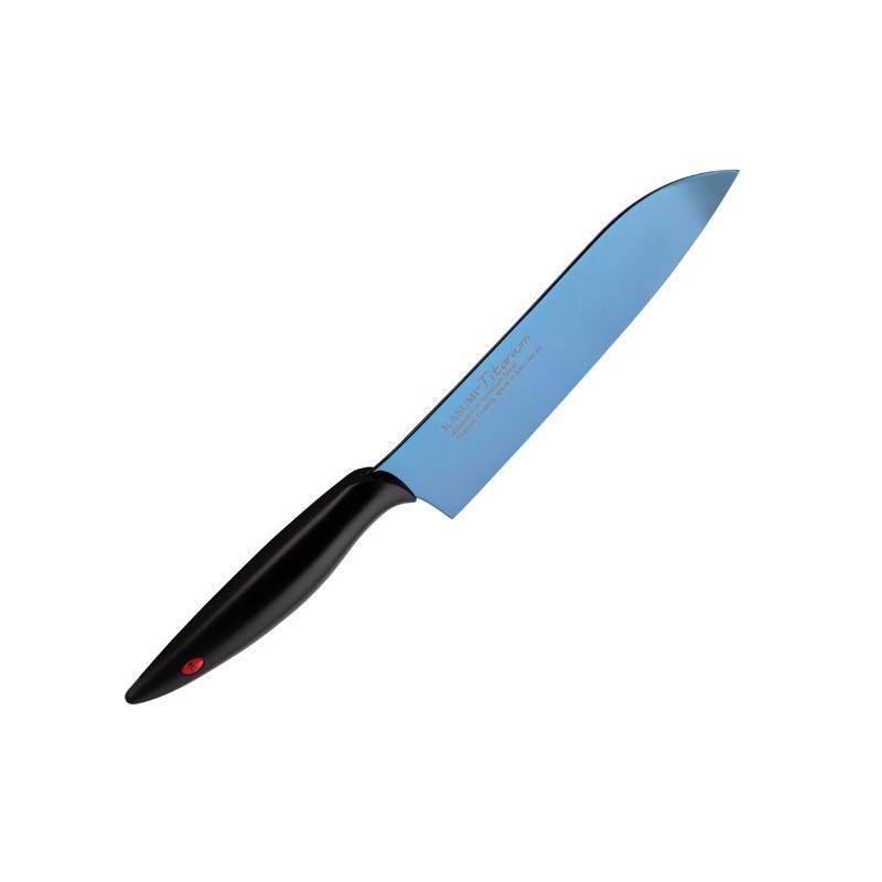 Kasumi Titanium Blue santoku szakácskés 18cm