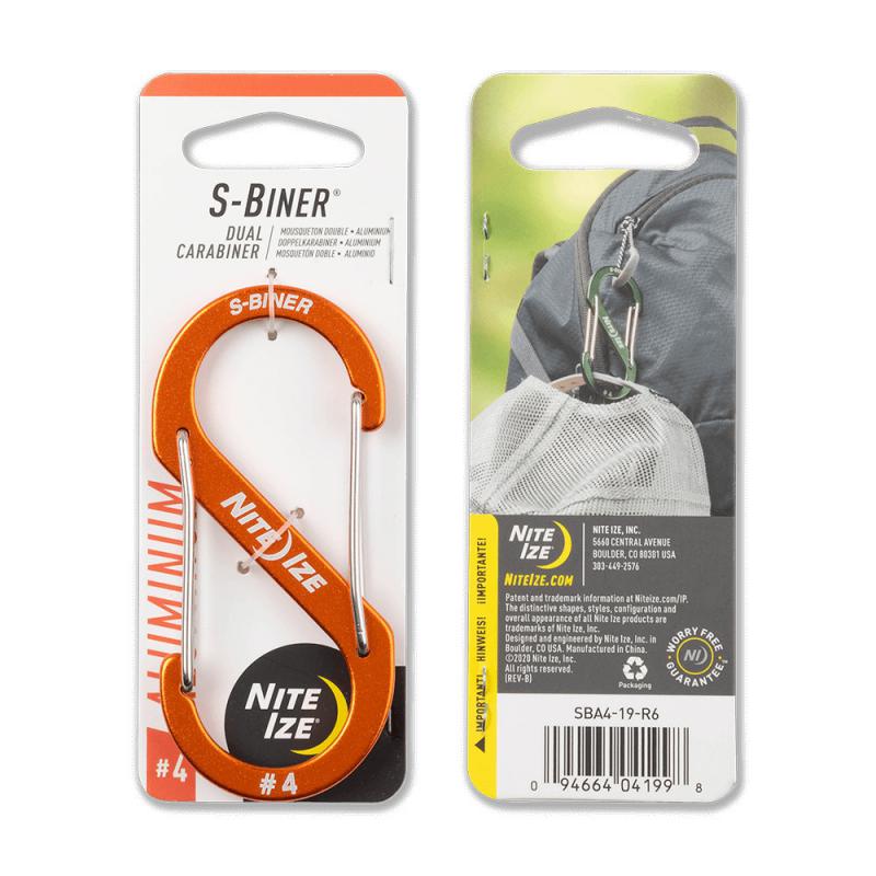 Nite Ize S-Biner #4 karabiner, narancs