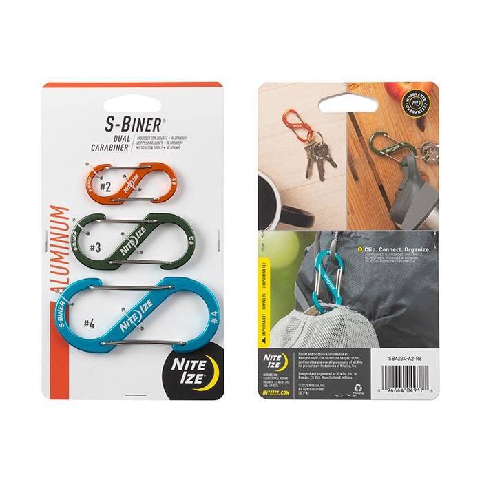 Nite Ize S-Biner alumínium  S (dupla) karabiner szett (3db)