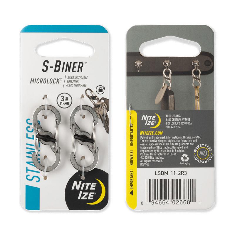 Nite Ize S MicroLock karabiner, stainless  2db