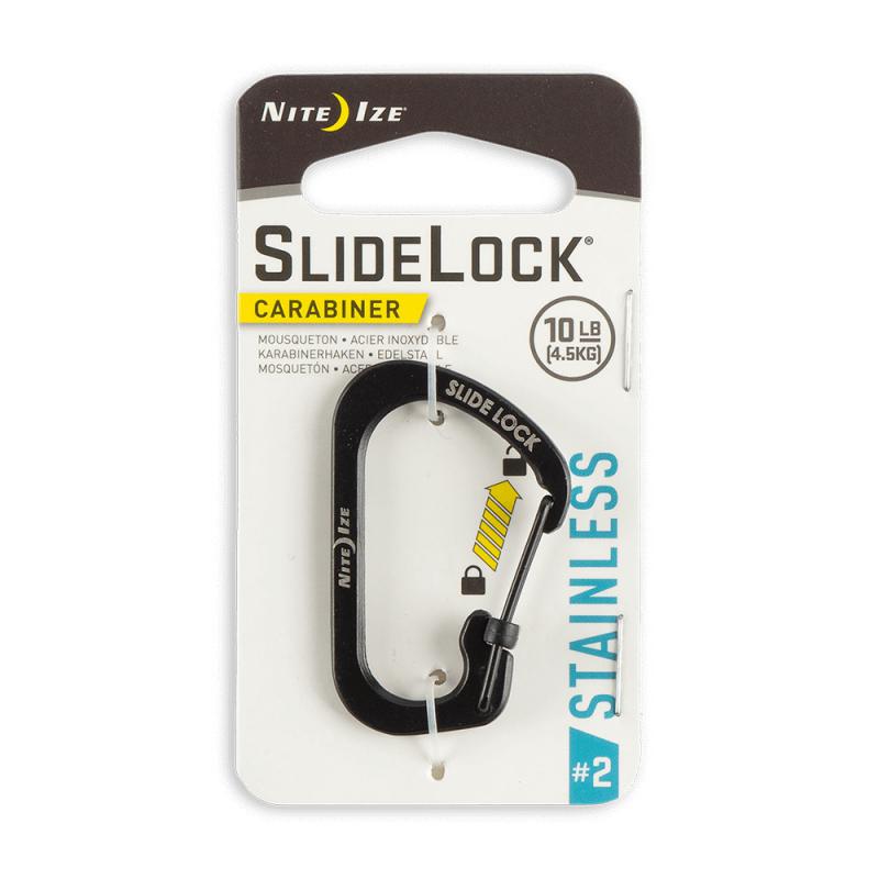 Nite Ize Slidelock #2 karabiner, fekete