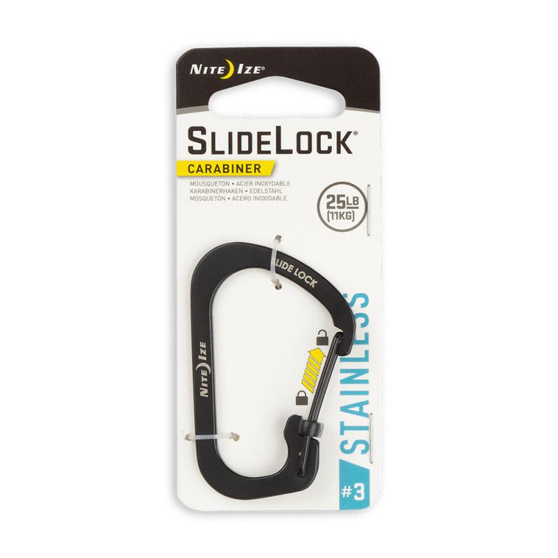 Nite Ize Slidelock #3 karabiner, fekete