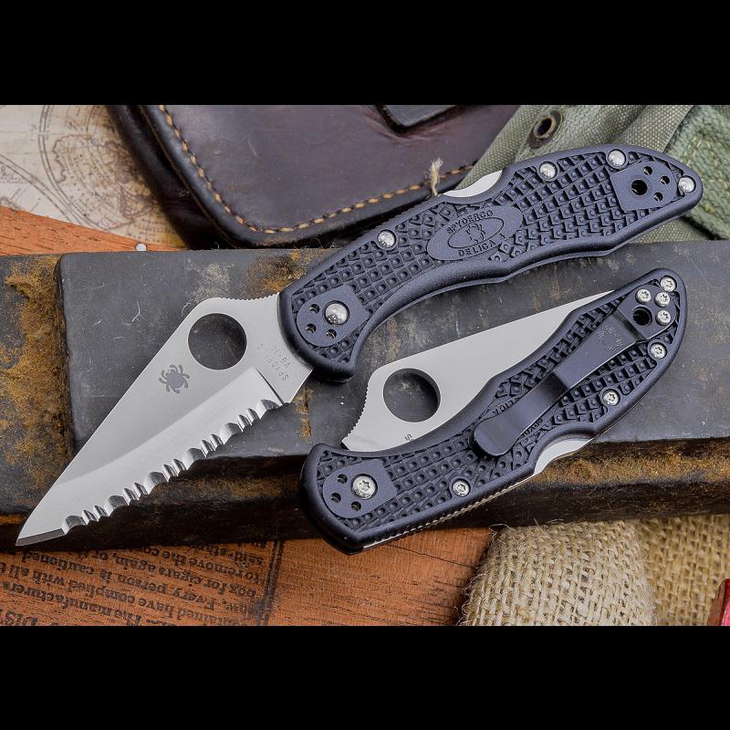 Spyderco Delica 4 Black S zsebkés