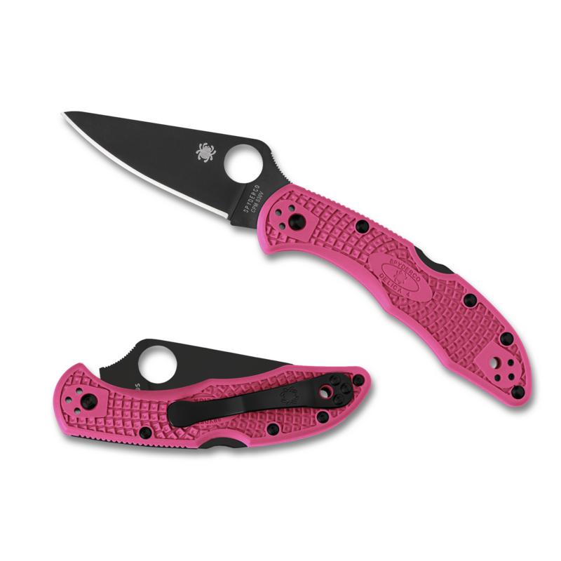 Spyderco Delica 4 FRN Pink - Black Blade - S30V zsebkés