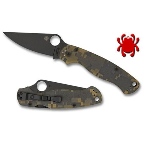 Spyderco PARA MILITARY 2 G-10 DIGITAL CAMO BLACK BLADE