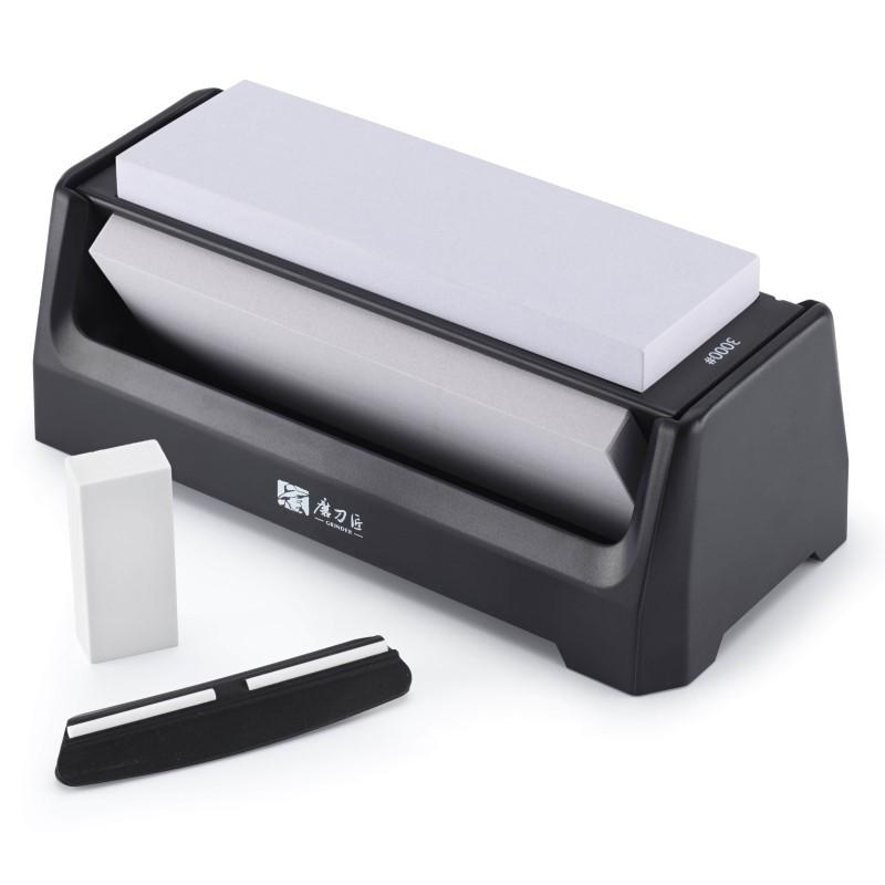 Taidea fenőkő szett, 3 oldalú, #240/1000/3000 + állvány + élszögtartó + tisztítókő