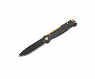 Böker Plus Atlas Black Stonewash Brass zsebkés